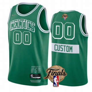 Men's Boston Celtics Active Player Custom 2022 Green City Edition NBA Finals Stitched Jersey