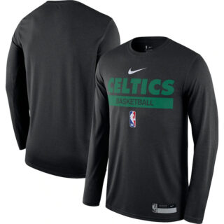 Men's Boston Celtics Black 2022 23 Legend On-Court Practice Performance Long Sleeve T-Shirt