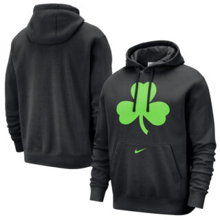 Men's Boston Celtics Black 2024 25 City Edition Essential Club Pullover Hoodie