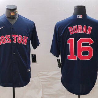 Men's Boston Red Sox #16 Jarren Duran Navy Stitched Baseball Jersey