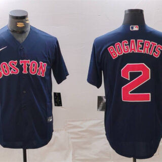 Men's Boston Red Sox #2 Xander Bogaerts Navy Stitched Baseball Jersey