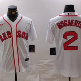 Men's Boston Red Sox #2 Xander Bogaerts White Stitched Baseball Jersey