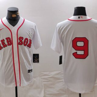 Men's Boston Red Sox #9 Ted Williams White Stitched Baseball Jersey