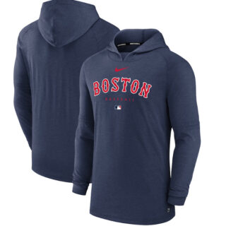 Men's Boston Red Sox Navy Dri-FIT Early Work Pullover Hoodie