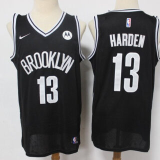 Men's Brooklyn Nets #13 James Harden Jersey 2021 Black Icon Edition