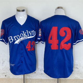 Men's Brooklyn Royal Giants #42 Stitched Baseball Jersey