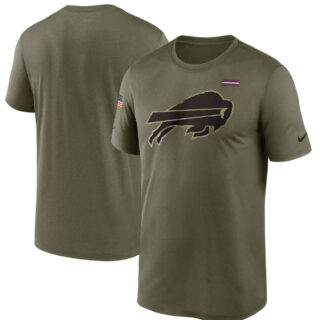 Men's Buffalo Bills 2021 Olive Salute To Service Legend Performance T-Shirt