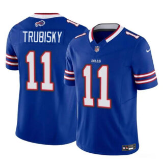 Men's Buffalo Bills #11 Mitch Trubisky Blue 2023 F.U.S.E. Vapor Untouchable Limited Stitched Football Jersey