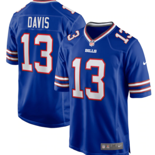 Men's Buffalo Bills #13 Gabe Davis Royal Stitched Game Jersey