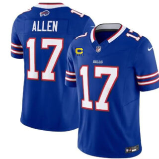 Men's Buffalo Bills #17 Josh Allen Blue 2023 F.U.S.E. With 4-Star C Patch Vapor Untouchable Limited Stitched Jersey