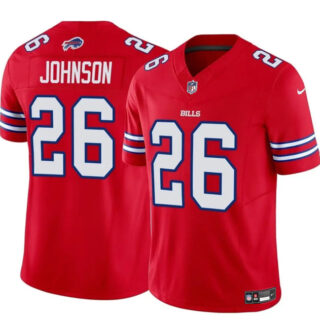Men's Buffalo Bills #26 Ty Johnson Red 2024 F.U.S.E. Vapor Untouchable Limited Stitched Football Jersey