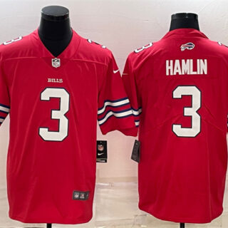 Men's Buffalo Bills #3 Damar Hamlin Red Vapor Untouchable Limited Stitched Jersey