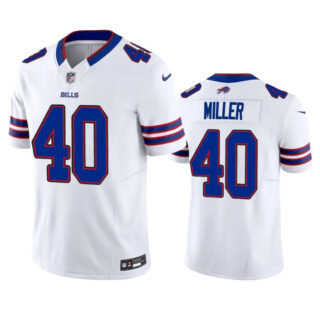Men's Buffalo Bills #40 Von Miller White 2023 F.U.S.E. Vapor Untouchable Limited Stitched Jersey