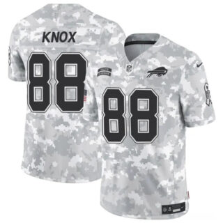 Men's Buffalo Bills #88 Dawson Knox 2024 F.U.S.E Arctic Camo Salute To Service Limited Stitched Football Jersey