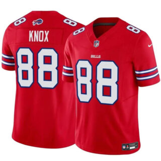 Men's Buffalo Bills #88 Dawson Knox Red 2024 F.U.S.E. Vapor Untouchable Limited Stitched Football Jersey
