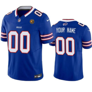 Men's Buffalo Bills Active Player Custom Blue 2023 F.U.S.E. With John Madden Patch Vapor Limited Stitched Football Jersey