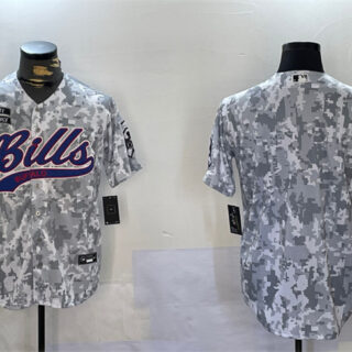 Men's Buffalo Bills Blank 2024 Arctic Camo Salute To Service Stitched Baseball Jersey
