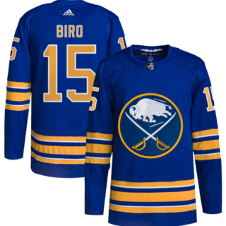 Men's Buffalo Sabres #15 Brandon Biro Blue Stitched Jersey