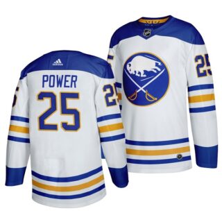 Men's Buffalo Sabres #25 Owen Power White Stitched Jersey