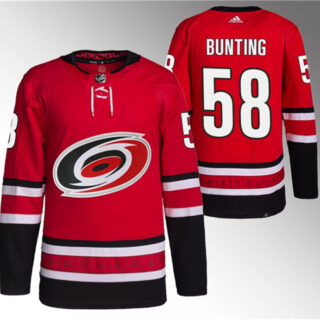 Men's Carolina Hurricanes #58 Michael Bunting Red Stitched Jersey