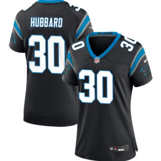 Men's Carolina Panthers #30 Chuba Hubbard Black 2023 F.U.S.E. Vapor Limited Stitched Football Jersey