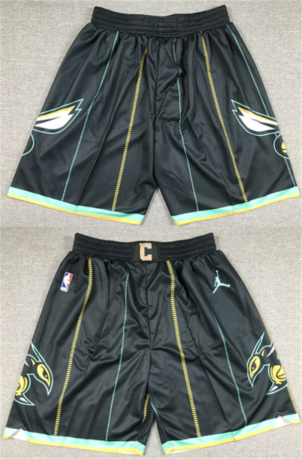 Men's Charlotte Hornets 2022 23 Black City Edition Shorts (Run Small)