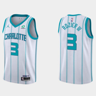 Men's Charlotte Hornets #3 Terry Rozier III White Stitched Basketball Jersey