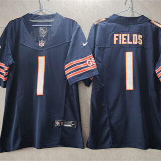 Men's Chicago Bears #1 Justin Fields Navy 2023 F.U.S.E. Vapor Untouchable Limited Stitched Football Jersey