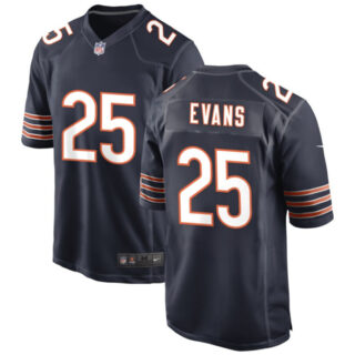 Men's Chicago Bears #25 Darrynton Evans Navy Stitched Game Football Jersey