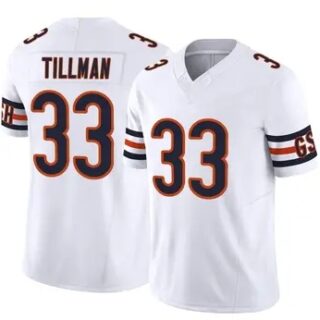 Men's Chicago Bears #33 Charles Tillman White Stitched Football Jersey