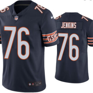 Men's Chicago Bears #76 Teven Jenkins Navy Vapor untouchable Limited Stitched Jersey