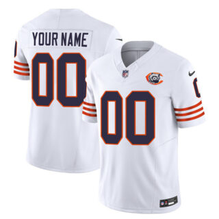 Men's Chicago Bears Active Player Custom 2023 F.U.S.E. White Throwback Limited Stitched Football Jersey