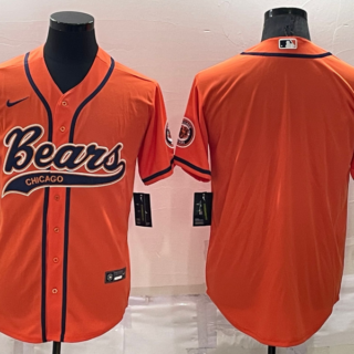 Men's Chicago Bears Blank Orange Stitched Jersey