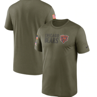 Men's Chicago Bears Olive 2022 Salute To Service Legend Team T-Shirt