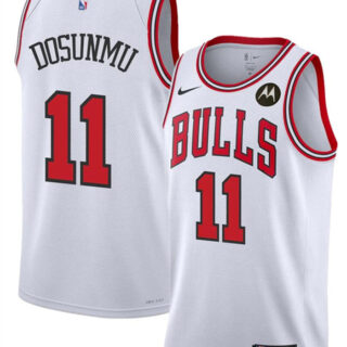 Men's Chicago Bulls #11 Ayo Dosunmu White 2024 Association Edition Stitched Basketball Jersey