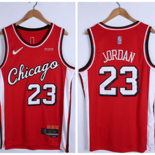 Men's Chicago Bulls #23 Michael Jordan 75th Anniversary Red Edition Swingman Stitched Basketball Jersey