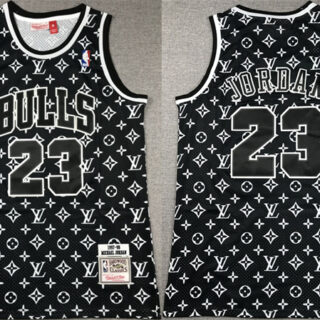 Men's Chicago Bulls #23 Michael Jordan Black 1997-98 Stitched Basketball Jerseys