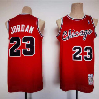 Men's Chicago Bulls #23 Michael Jordan Red Stitched Jersey