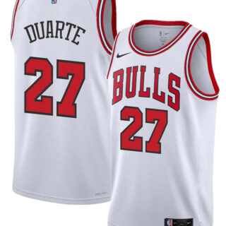 Men's Chicago Bulls #27 Chris Duarte White 2024 Association Edition Stitched Basketball Jersey