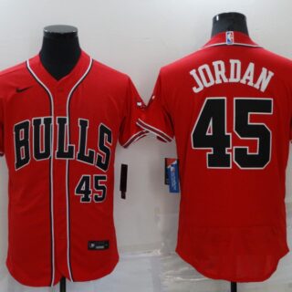 Men's Chicago Bulls #45 Michael Jordan Red Flex Base Stitched Jersey