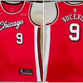 Men's Chicago Bulls #9 Nikola Vucevic Red Stitched Basketball Jersey