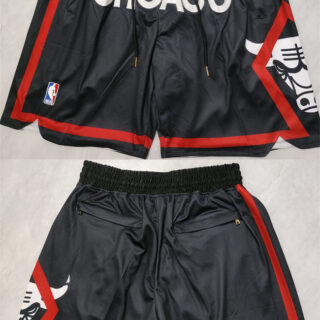 Men's Chicago Bulls Black City Edition Shorts (Run Small)