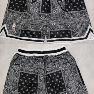 Men's Chicago Bulls Black Grey Shorts (Run Small)