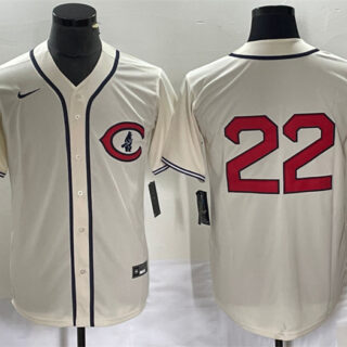 Men's Chicago Cubs #22 Jason Heyward 2022 Cream Field Of Dreams Cool Base Stitched Baseball Jersey