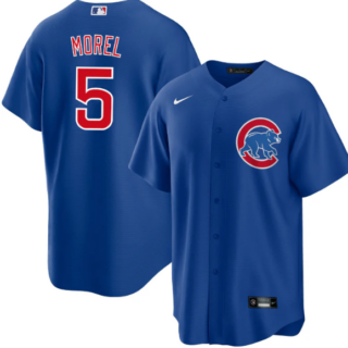 Men's Chicago Cubs #5 Christopher Morel Chicago Blue Cool Base Stitched Baseball Jersey