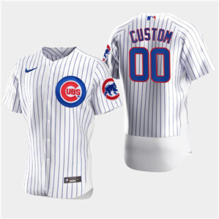 Men's Chicago Cubs Custom Nike White Flexbase Jersey