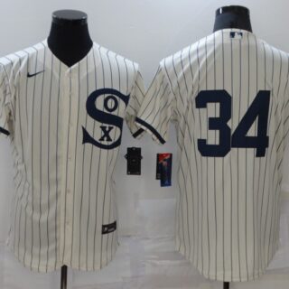 Men's Chicago White Sox #34 Michael Kopech 2021 Cream Navy Field of Dreams Flex Base Stitched Jersey