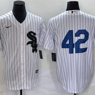 Men's Chicago White Sox #42 Jackie Robinson White Cool Base Stitched Jersey