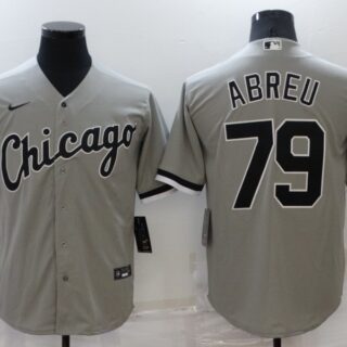 Men's Chicago White Sox #79 Jose Abreu Grey Cool Base Stitched Jersey