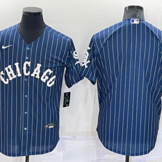 Men's Chicago White Sox Blank Navy Cool Base Stitched Jersey